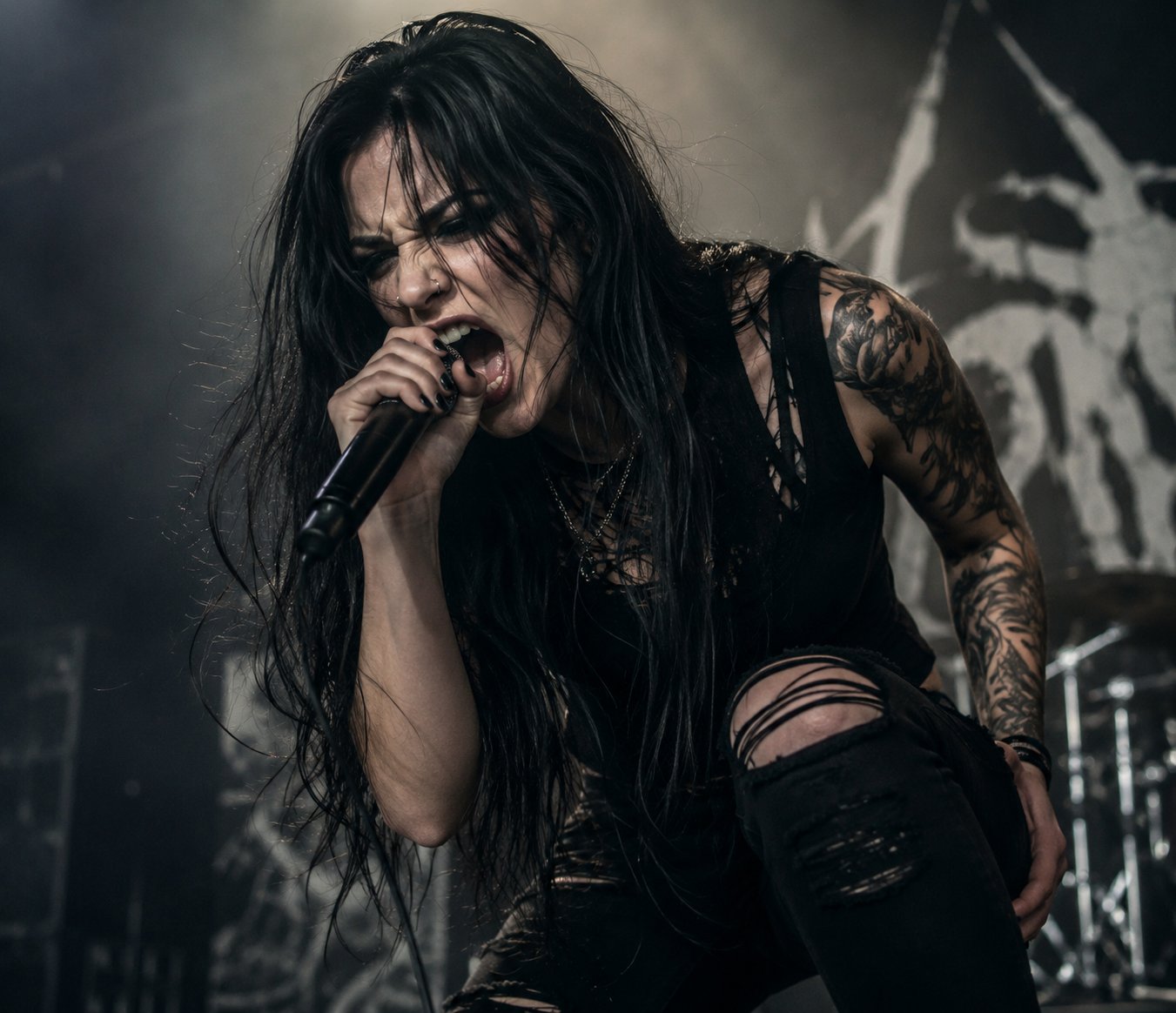 VEYLOCRA vocalist mid-performance